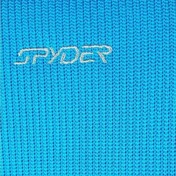 Spyder Teal Blue Ribbed Full Zip Jacket - Picture 5 of 8